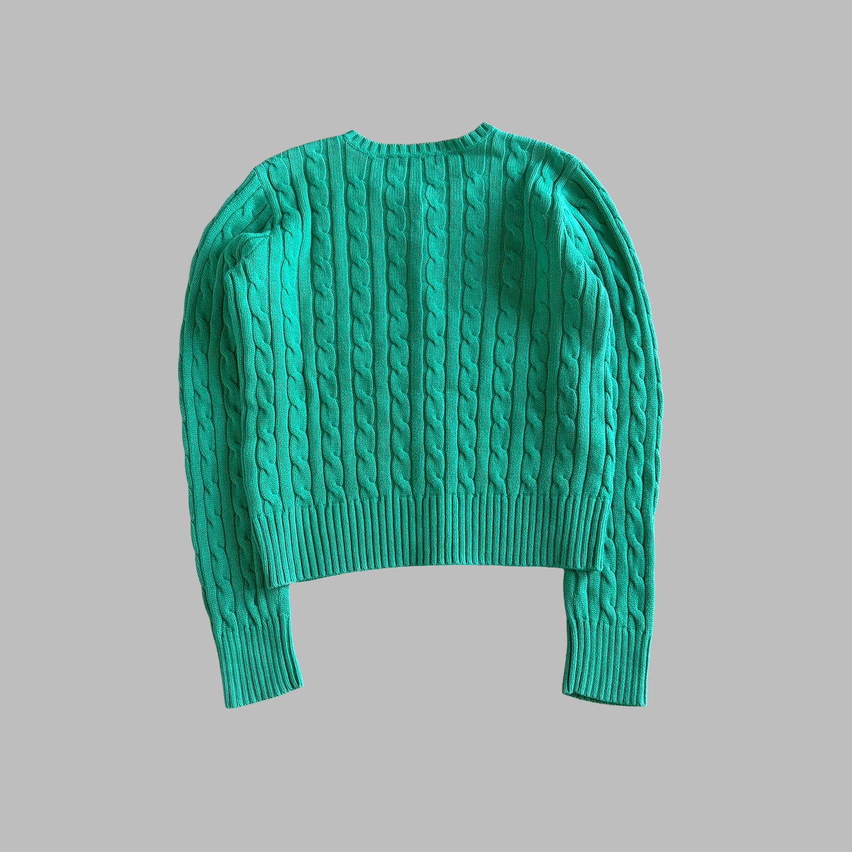 Y2K Polo Ralph Lauren Cable Knit Cardigan - M