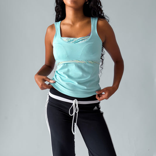 Y2K Adidas Marble Activewear Tank - M