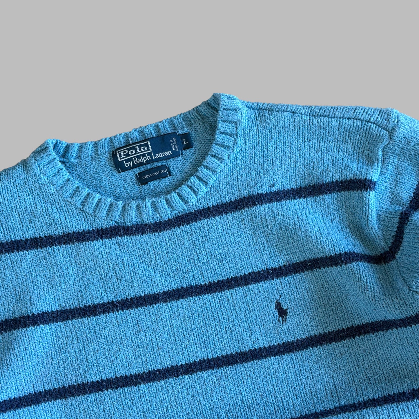 90s Polo Ralph Lauren Striped Heavy Knit - L