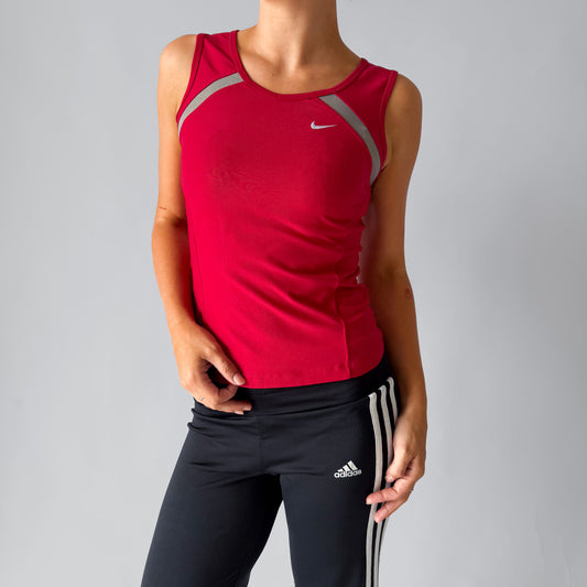 Y2K Nike Panelled Scoop Neck Activewear Tank - S