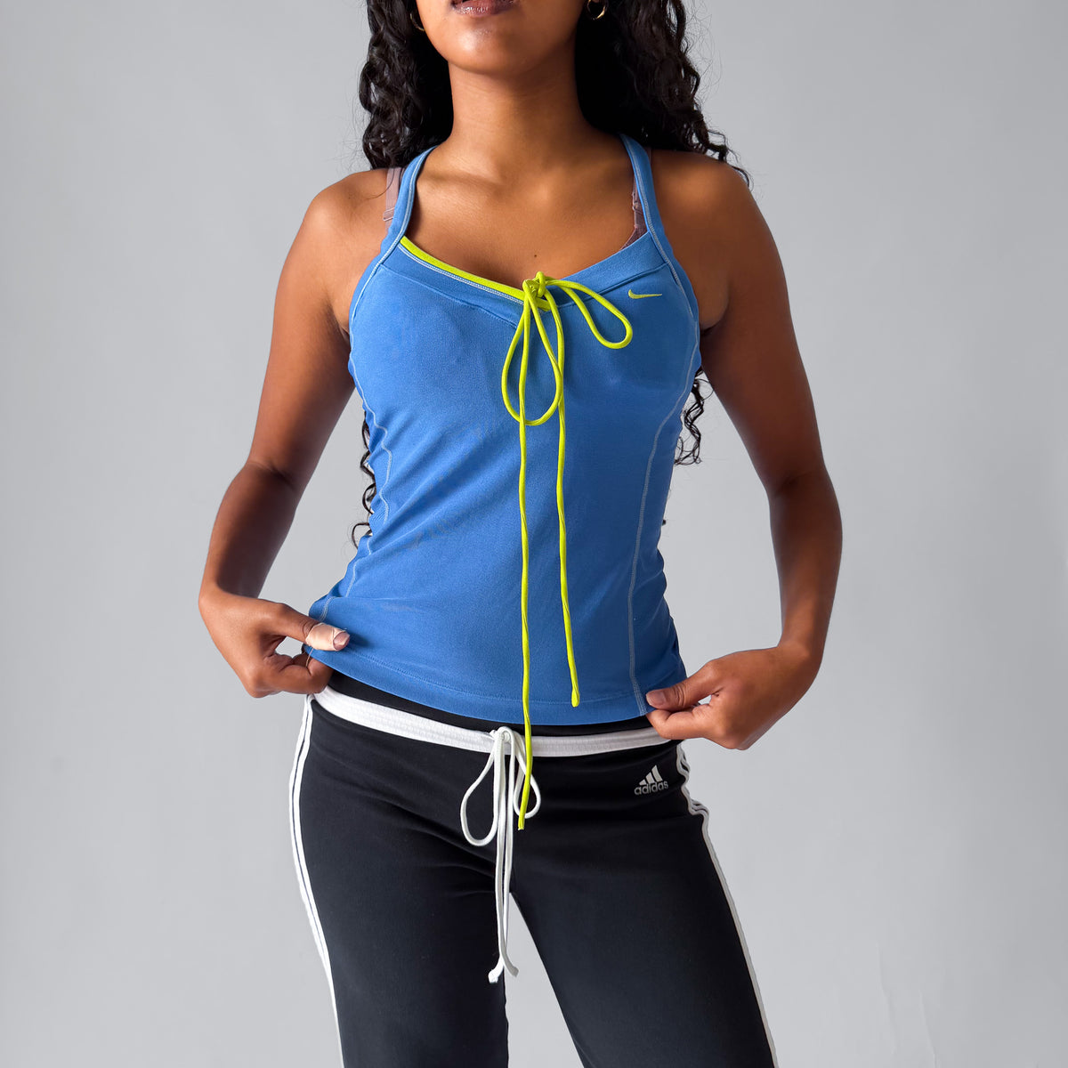 Y2K Nike Cross Back Activewear Top - S