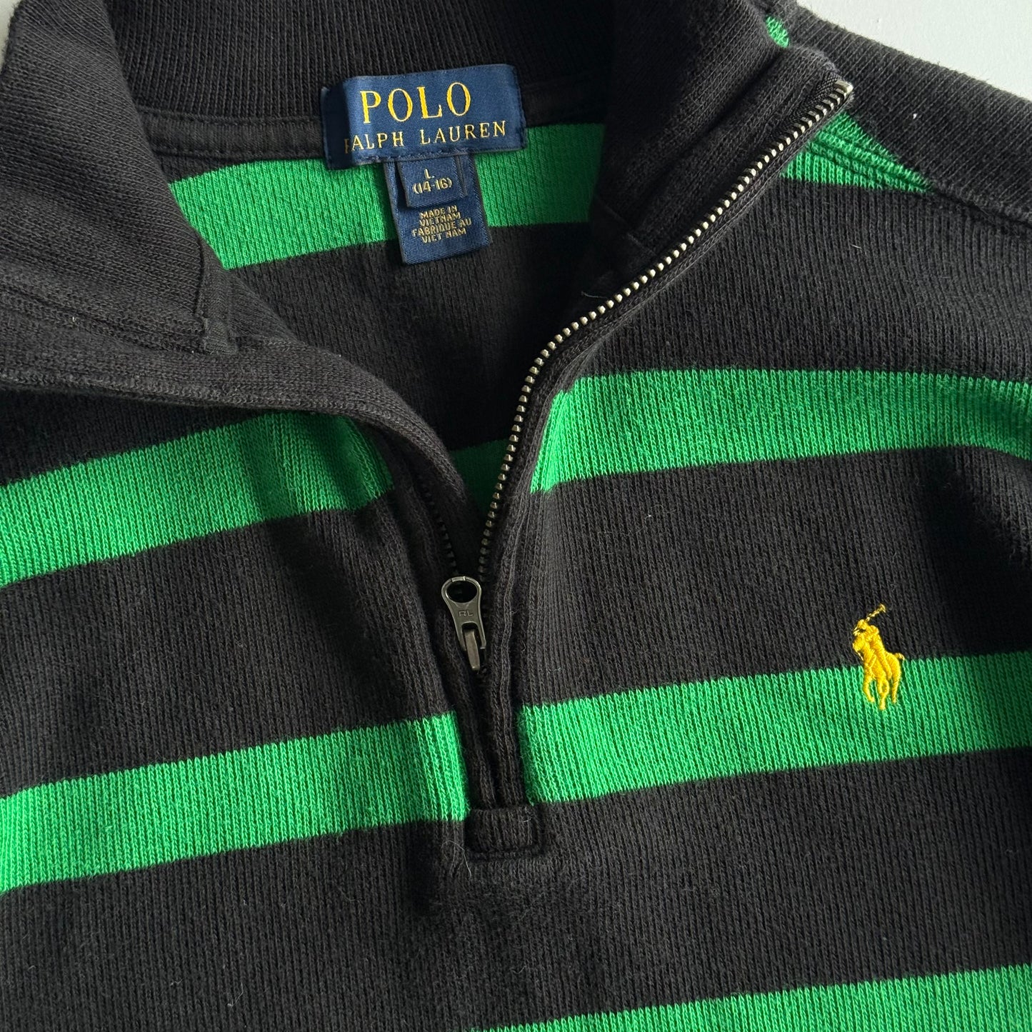 Ralph Lauren Striped Quarter Zip - Small