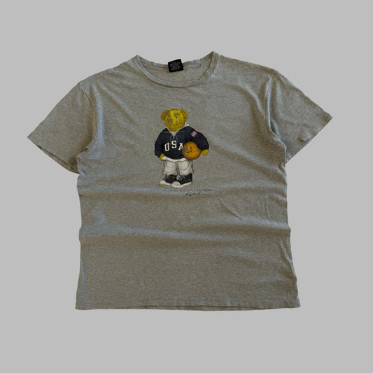 90s Ralph Lauren Polo Basketball Bear T-Shirt - M