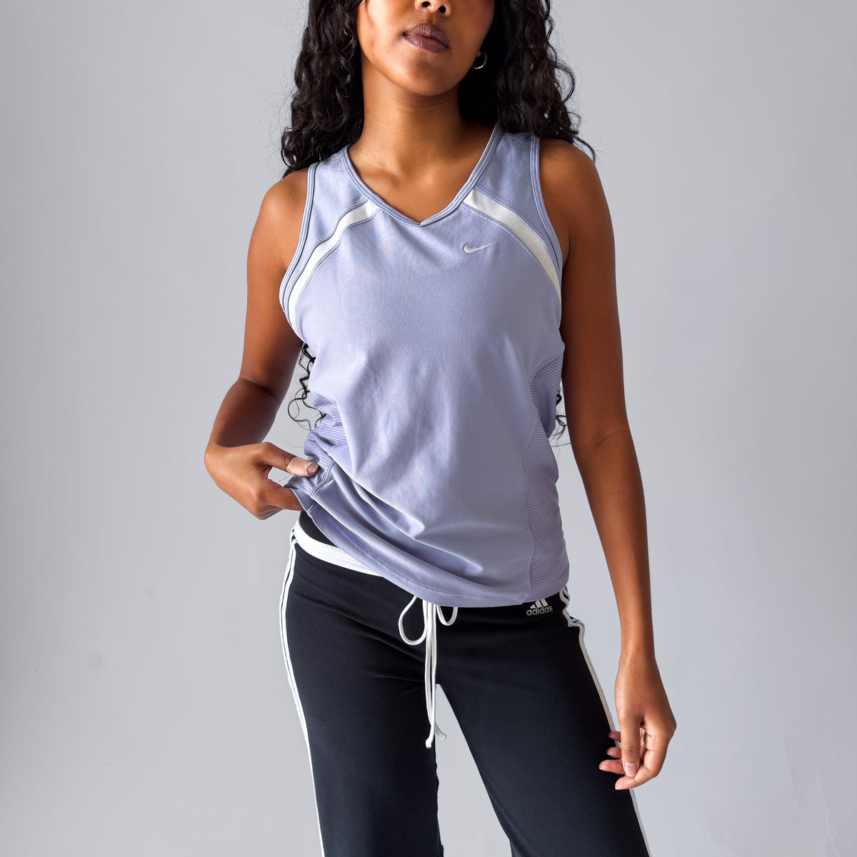 Y2K Nike Panelled Activewear Tank - L