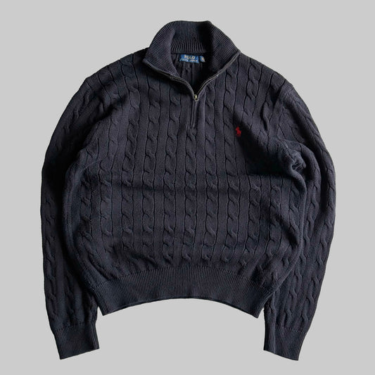 Ralph Lauren Cable Knit Quarter Zip - Large