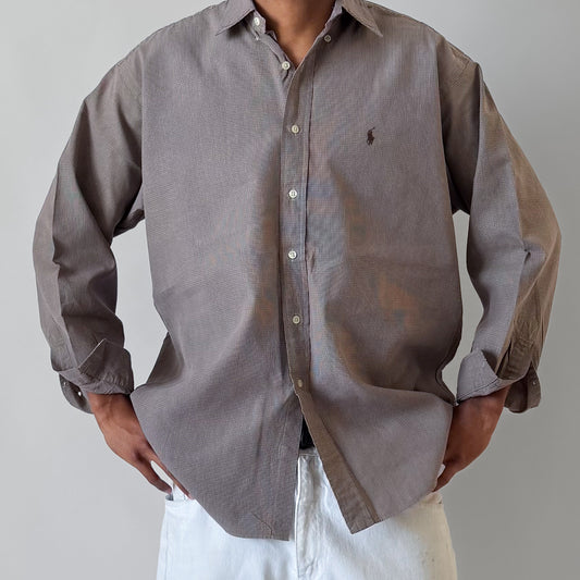 90s Polo Ralph Lauren Cotton Button Up Shirt - L