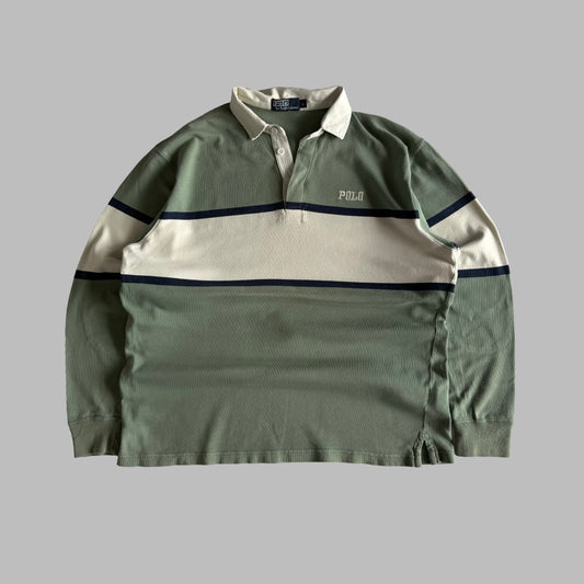 90s Polo Ralph Lauren Striped Rugby Shirt - L