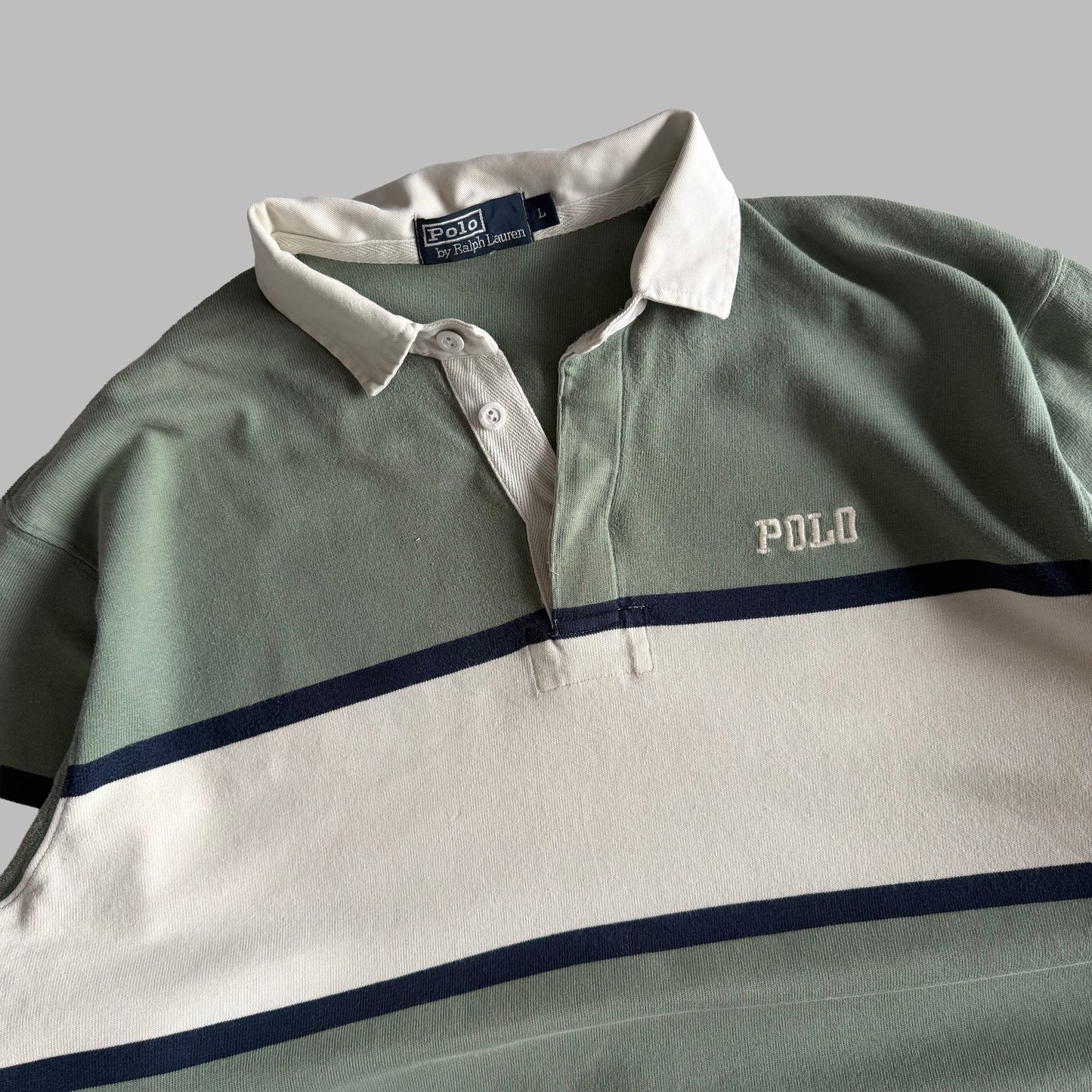 90s Polo Ralph Lauren Striped Rugby Shirt - L