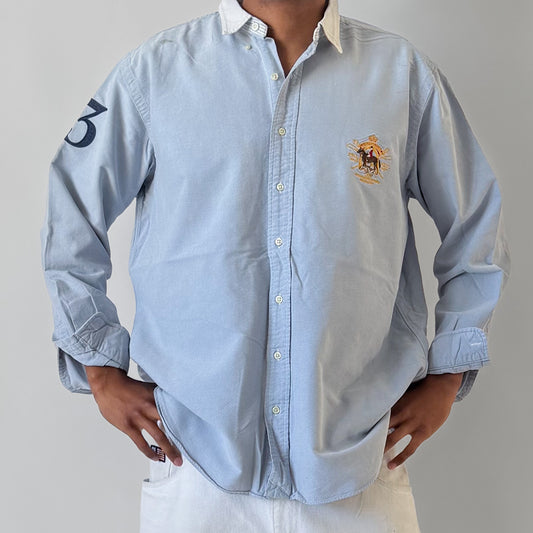 Y2K Polo Ralph Lauren Cotton Button Up Shirt - XXL