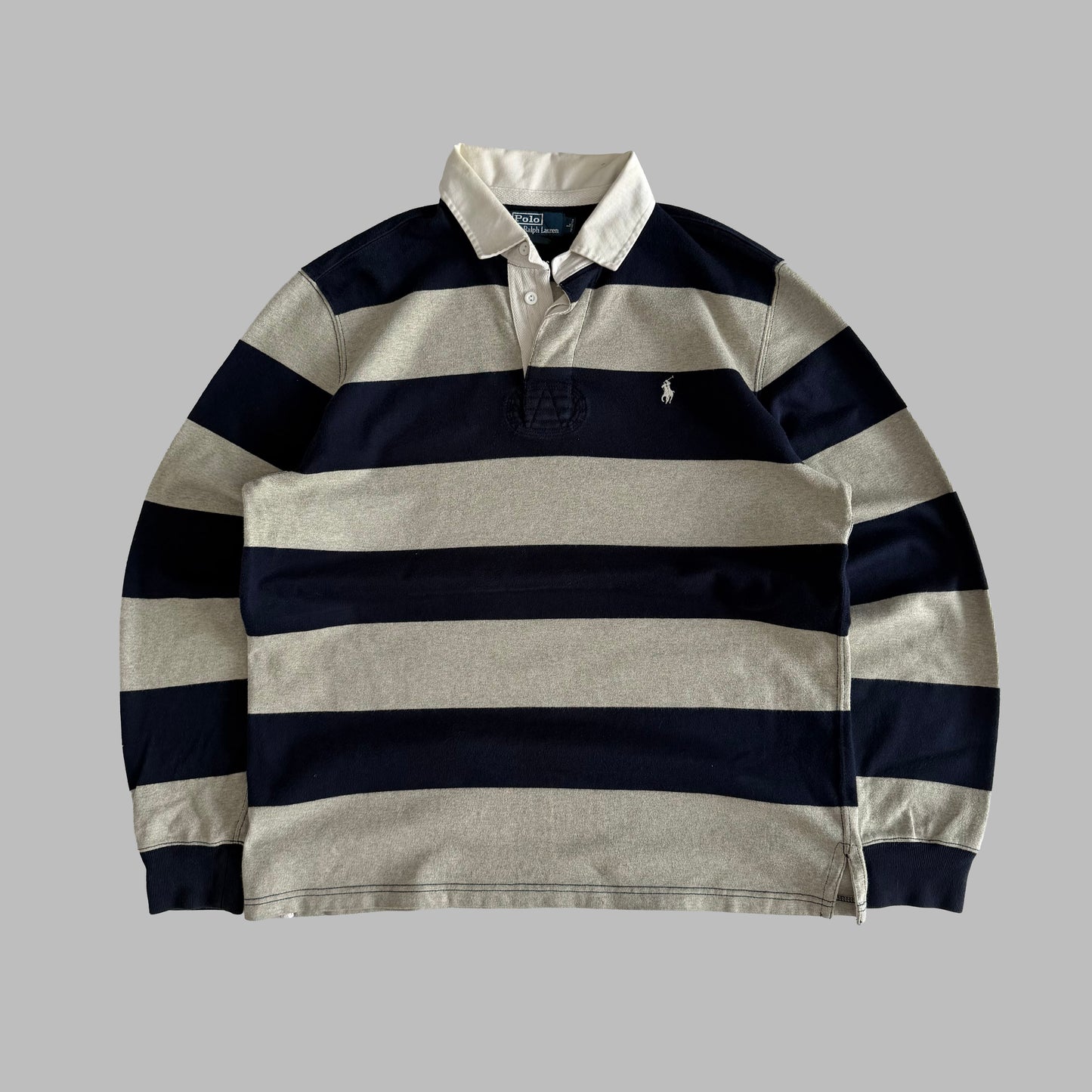 90s Polo Ralph Lauren Striped Rugby Shirt - L