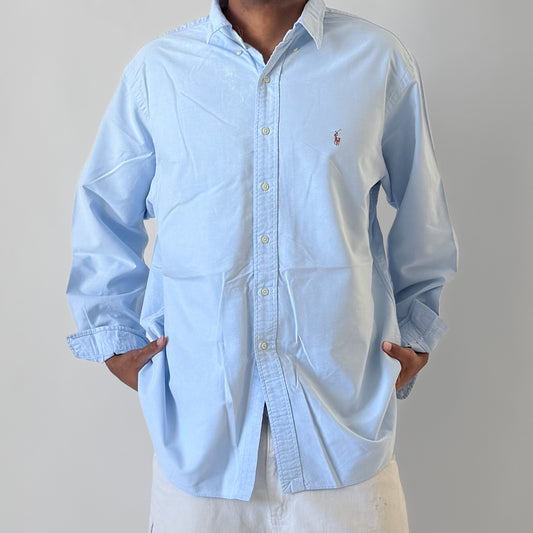 Y2K Polo Ralph Lauren Cotton Button Up Shirt - XXL
