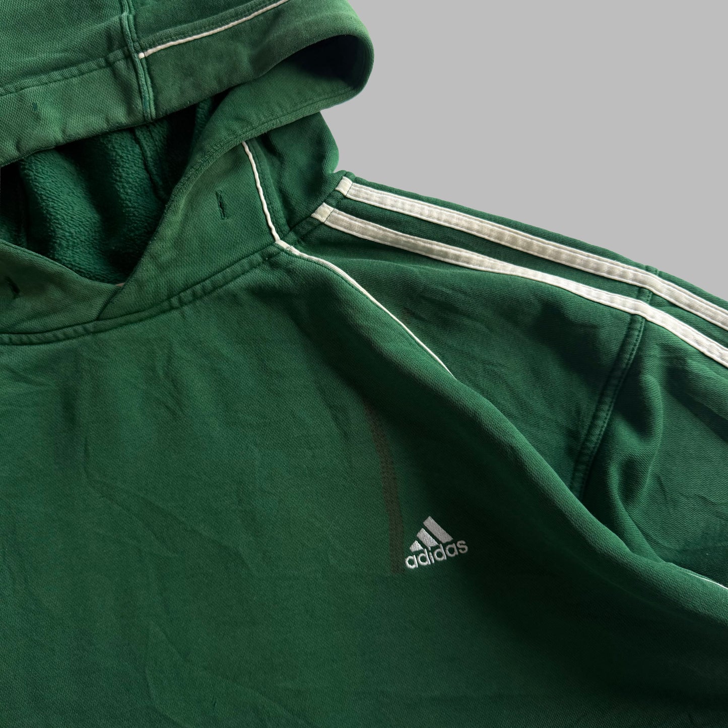 Y2K Adidas Three Striped Hoodie - XL
