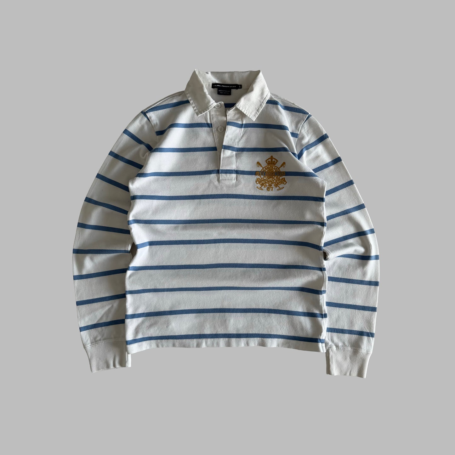 Y2K Polo Ralph Lauren Striped Rugby Shirt - S