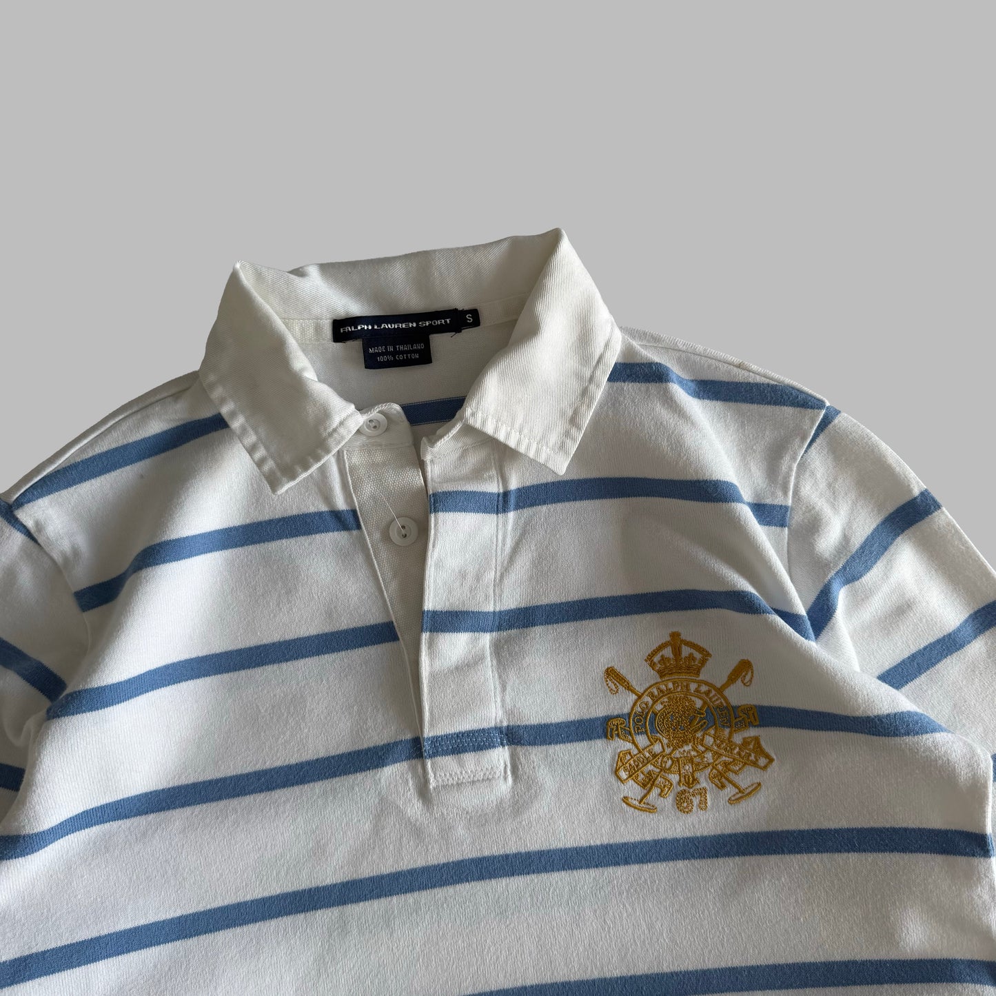 Y2K Polo Ralph Lauren Striped Rugby Shirt - S