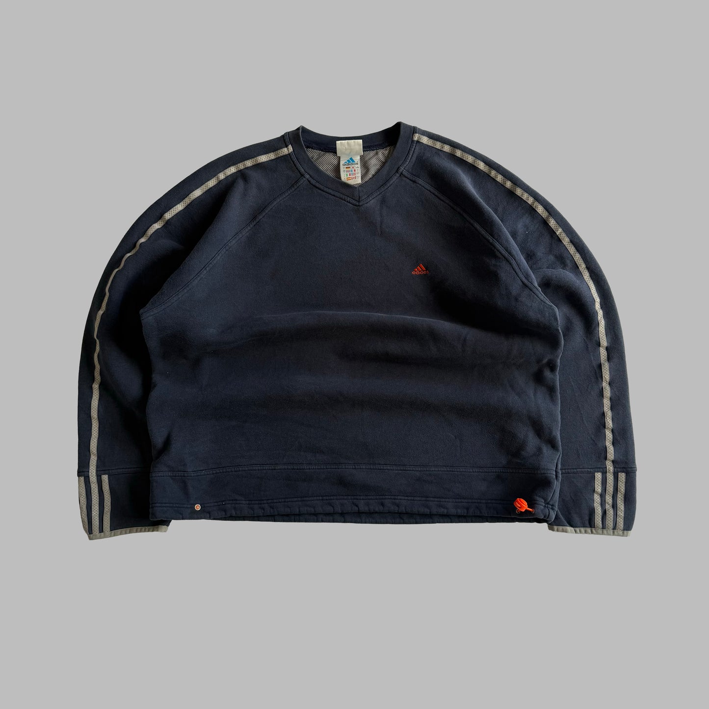 90s Adidas Striped Sweatshirt - L