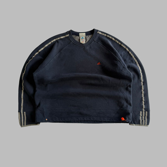 90s Adidas Striped Sweatshirt - L
