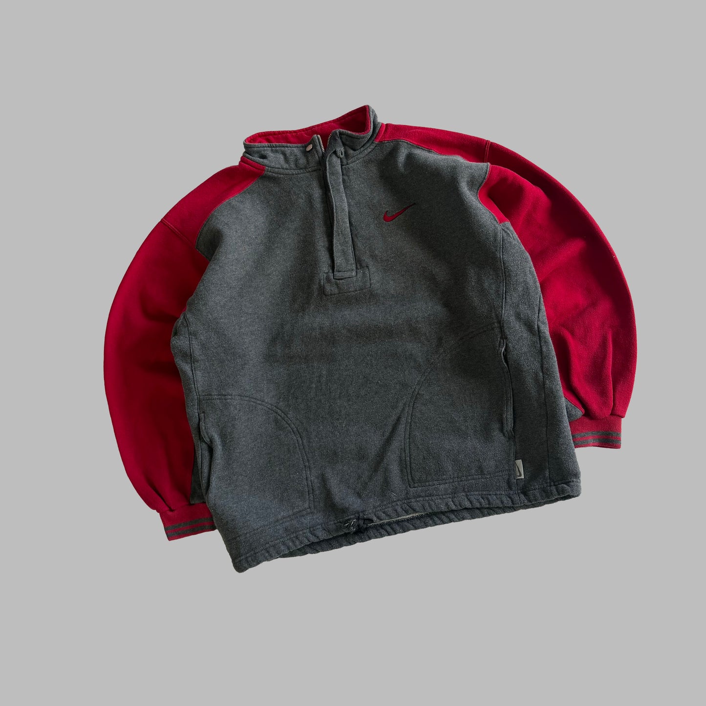 90s Nike Panelled Quarter Zip - M