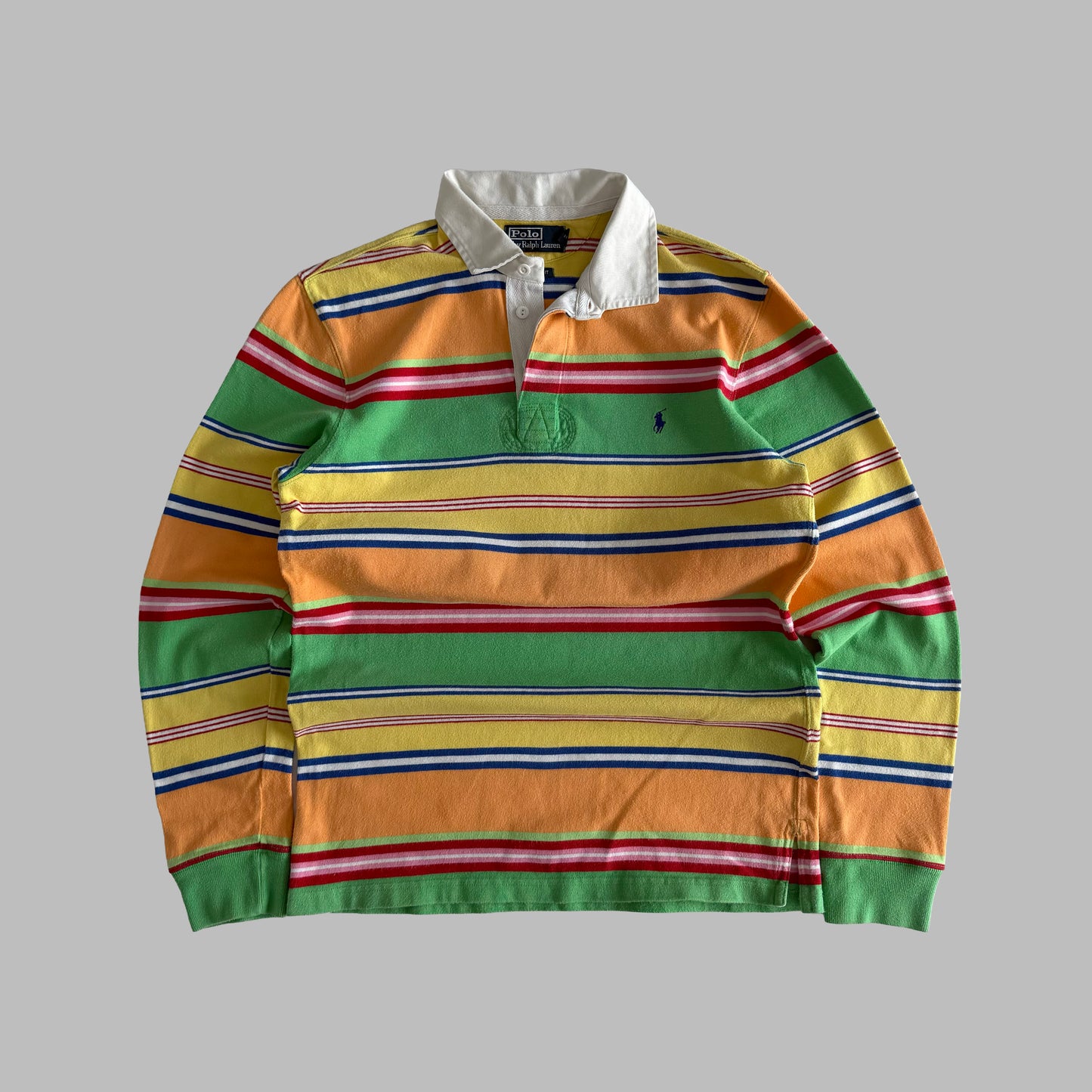 90s Polo Ralph Lauren Striped Rugby Shirt - M