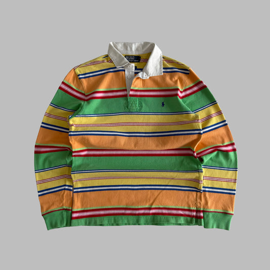 90s Polo Ralph Lauren Striped Rugby Shirt - M