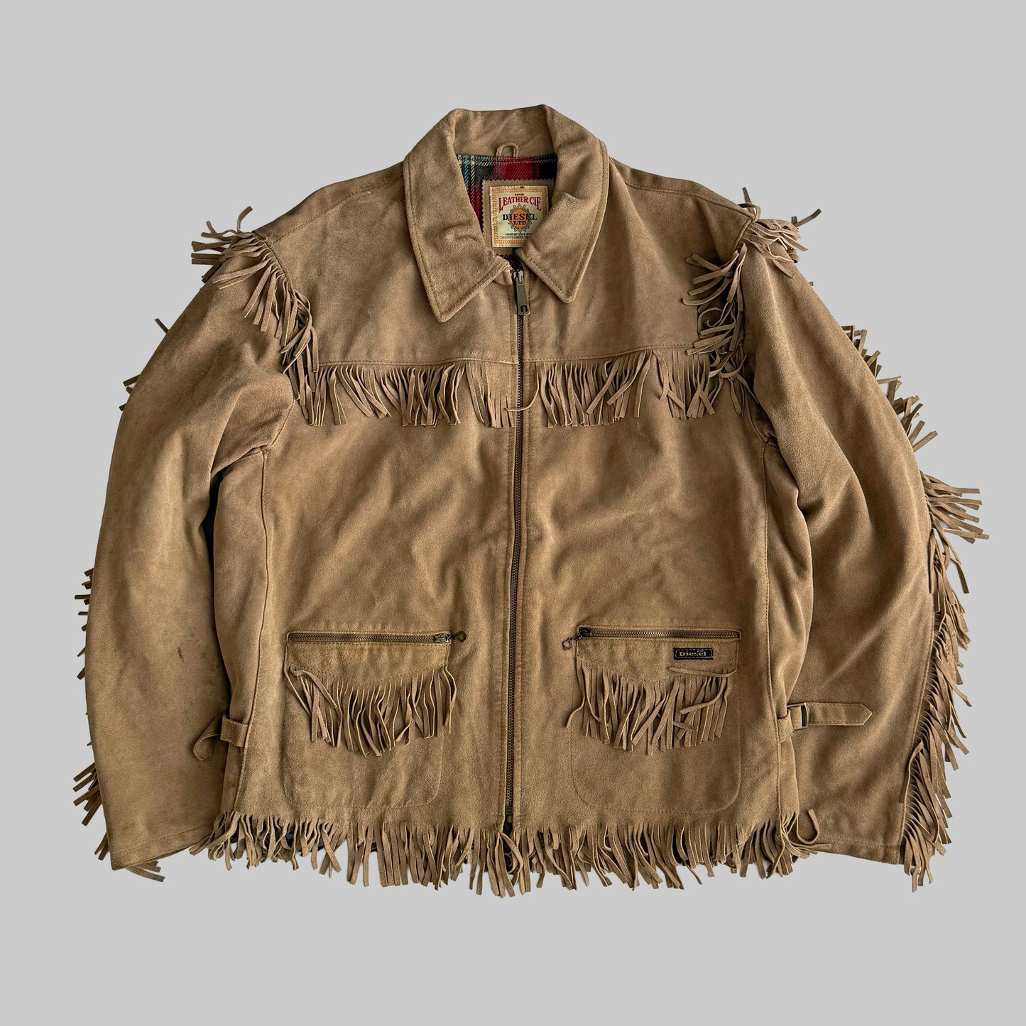 Diesel Suede Tassel Jacket - Large