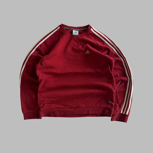 Y2K Adidas Three Striped Sweatshirt - M