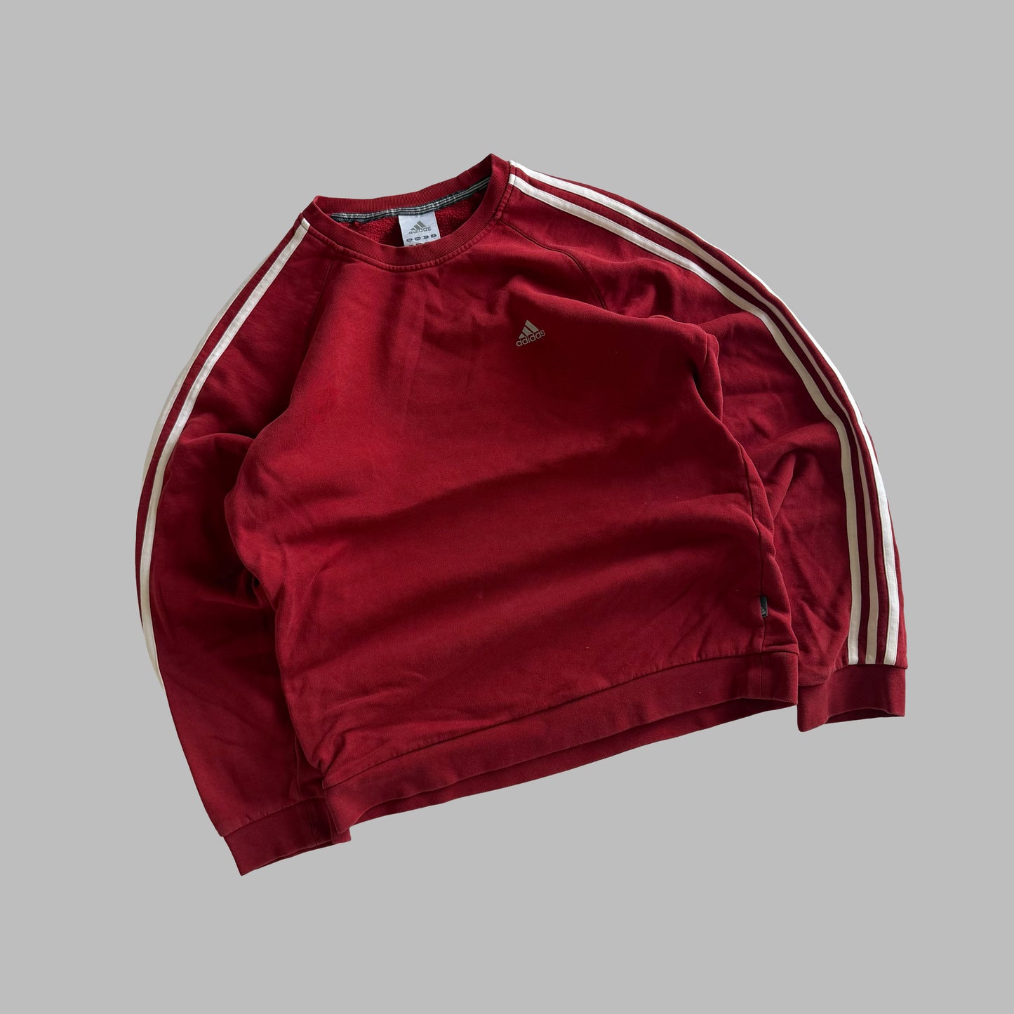 Y2K Adidas Three Striped Sweatshirt - M