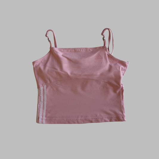 Y2K Adidas Square Neck Activewear Tank - L