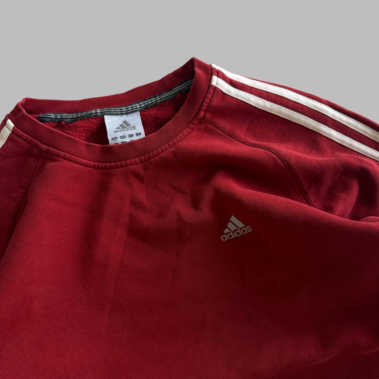 Y2K Adidas Three Striped Sweatshirt - M