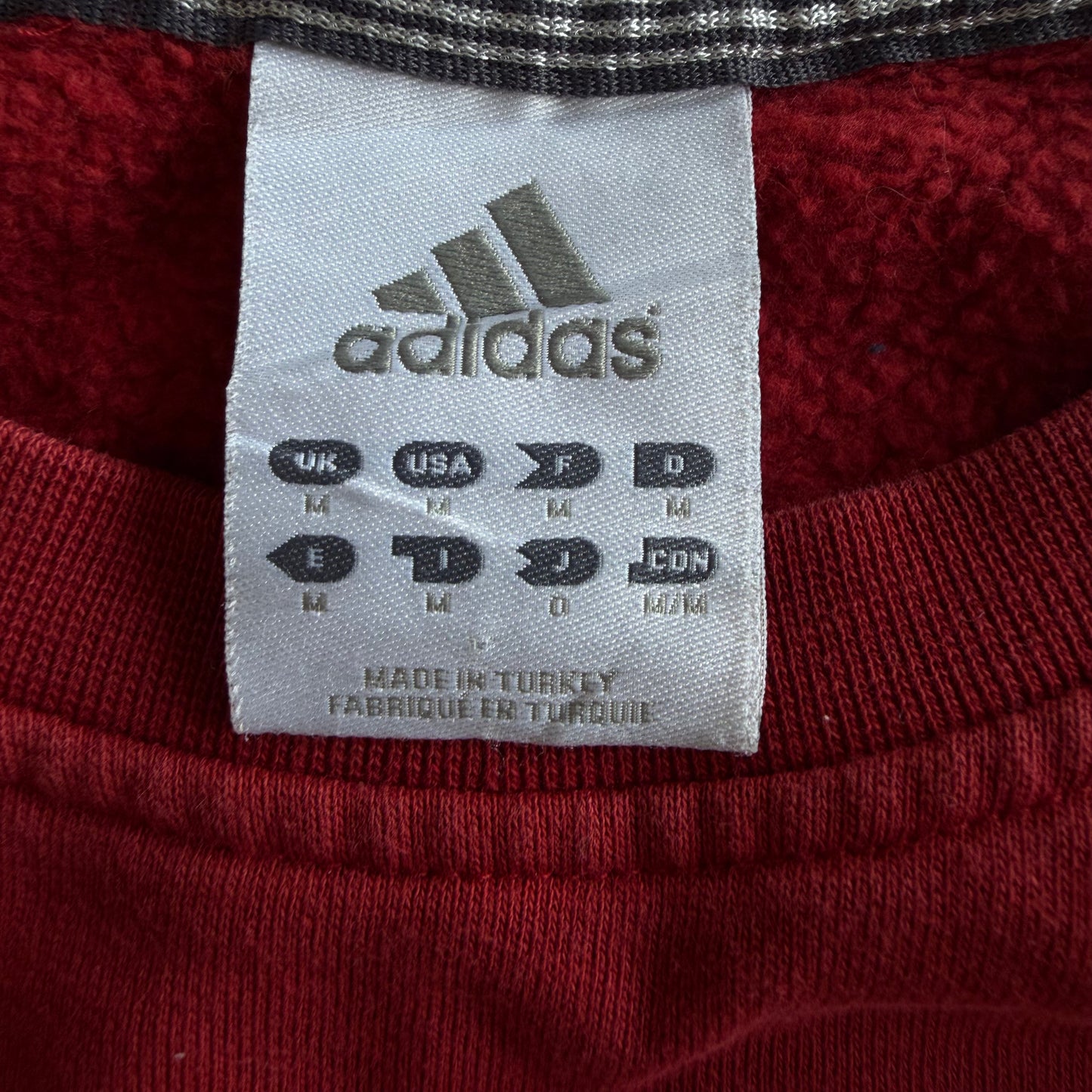 Y2K Adidas Three Striped Sweatshirt - M