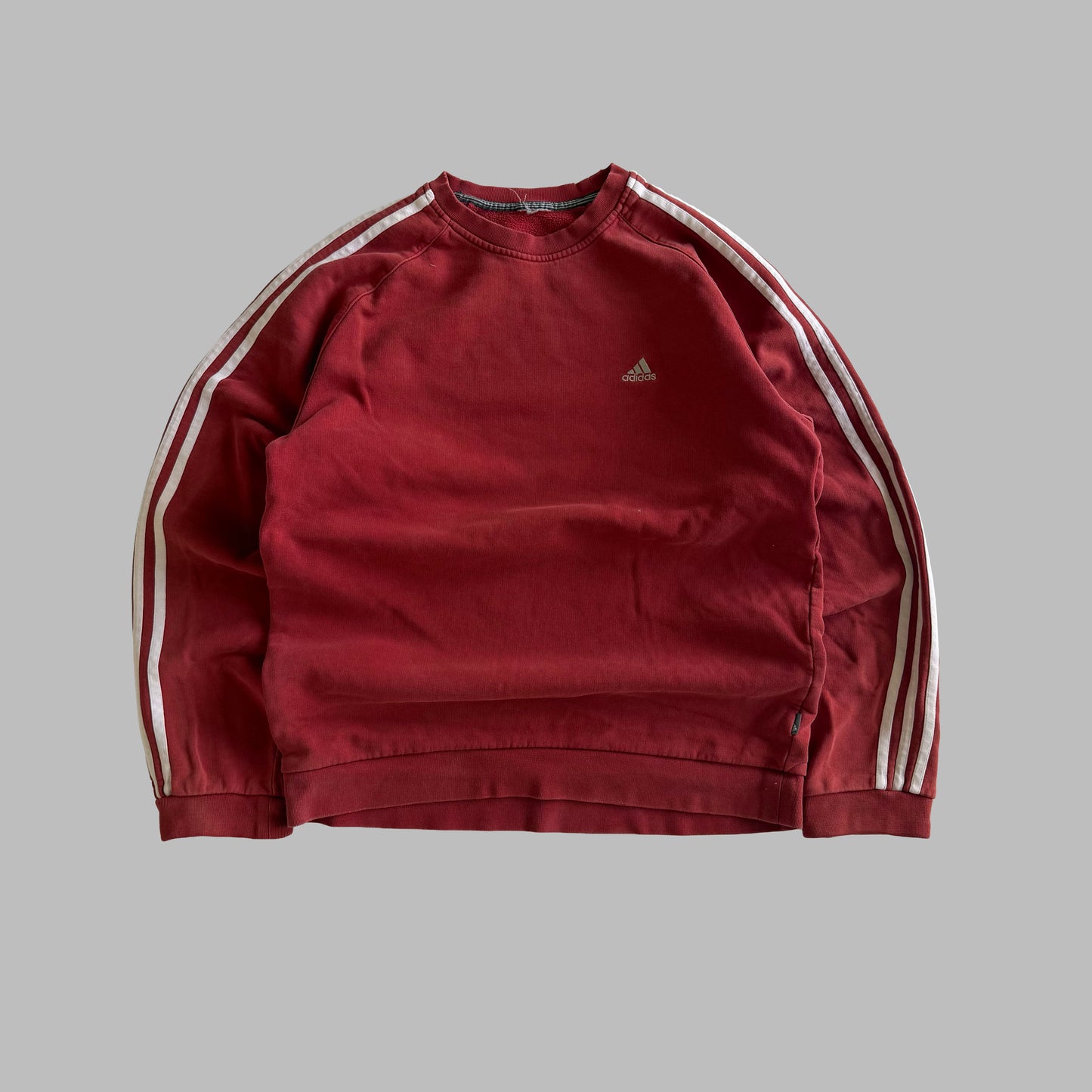 Y2K Adidas Three Striped Sweatshirt - M