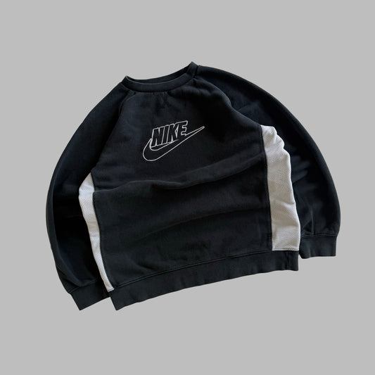 Y2K Nike Panelled Spell Out Sweatshirt - M