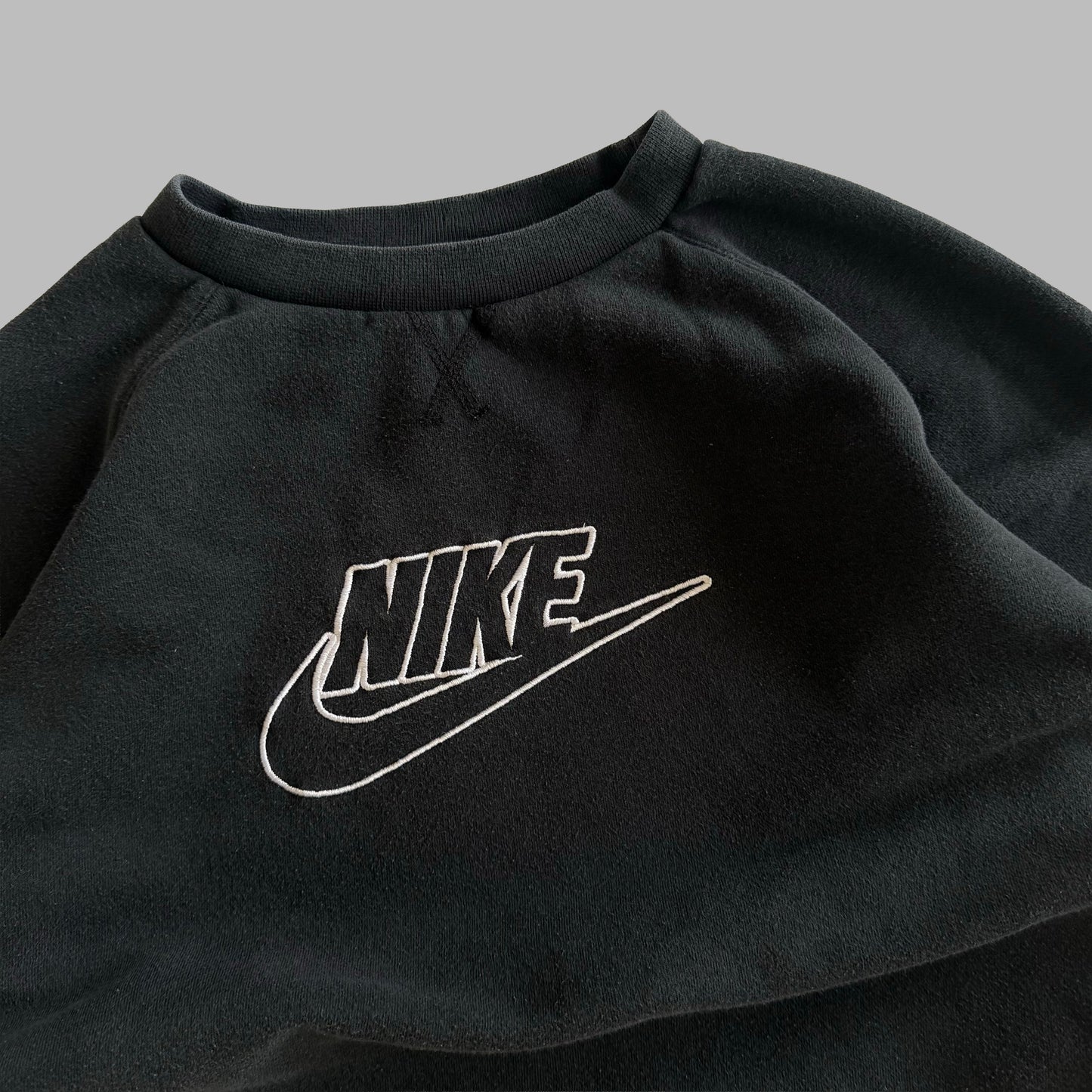 Y2K Nike Panelled Spell Out Sweatshirt - M