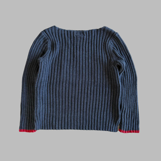 Y2K Ralph Lauren Polo Jeans Co Ribbed Flag Knit - M
