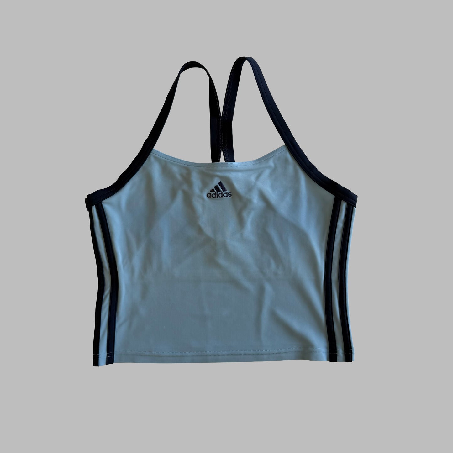 Y2K Adidas Three Stripe Activewear Tank - M