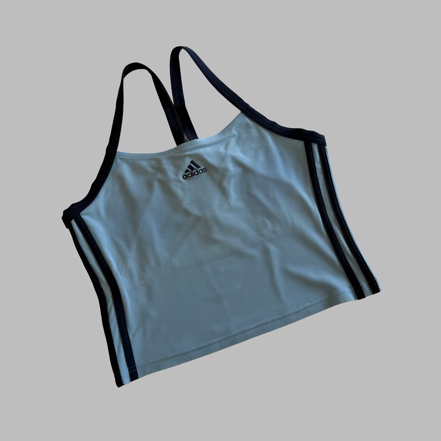 Y2K Adidas Three Stripe Activewear Tank - M