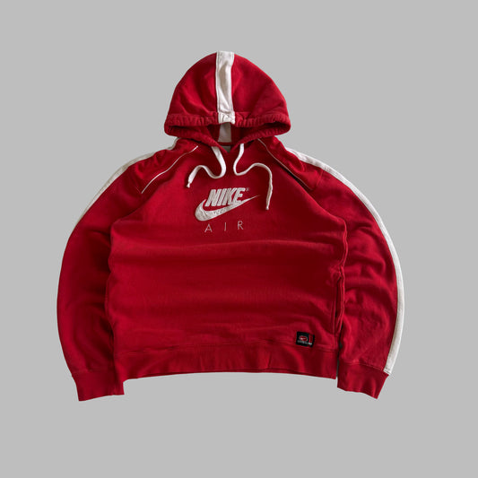 Y2K Nike Spell Out Striped Hoodie - M