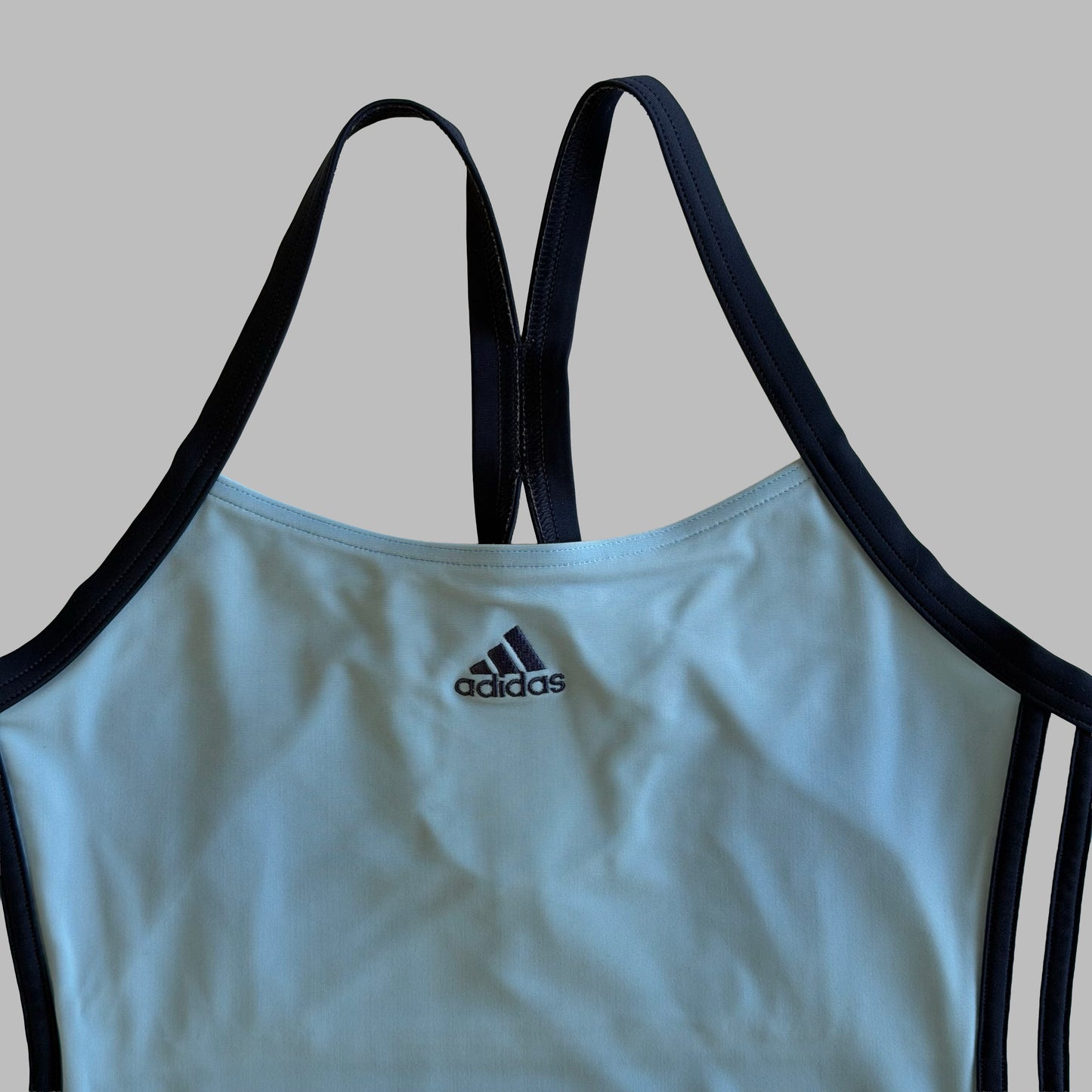 Y2K Adidas Three Stripe Activewear Tank - M