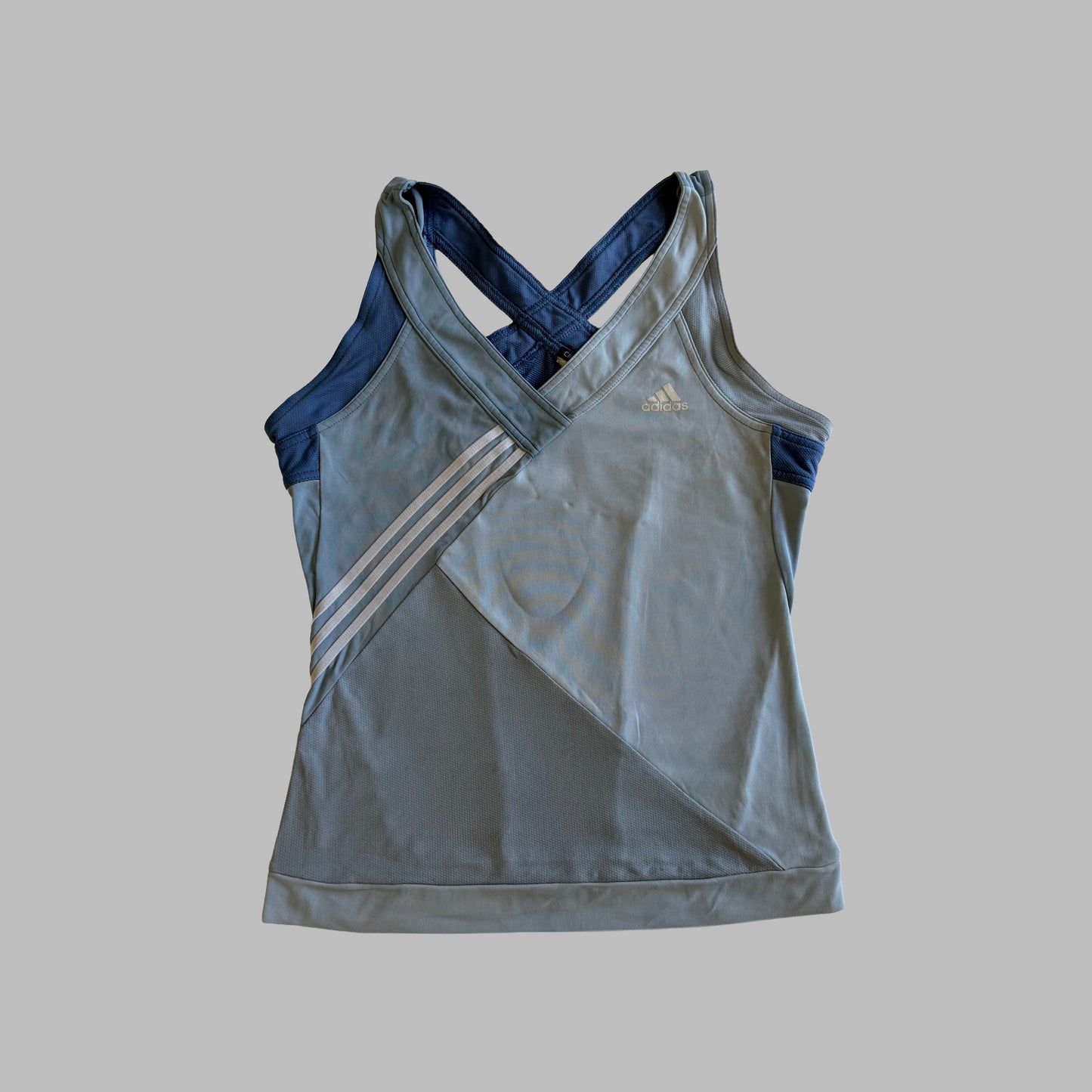 Y2K Adidas Panelled Activewear Tank - M