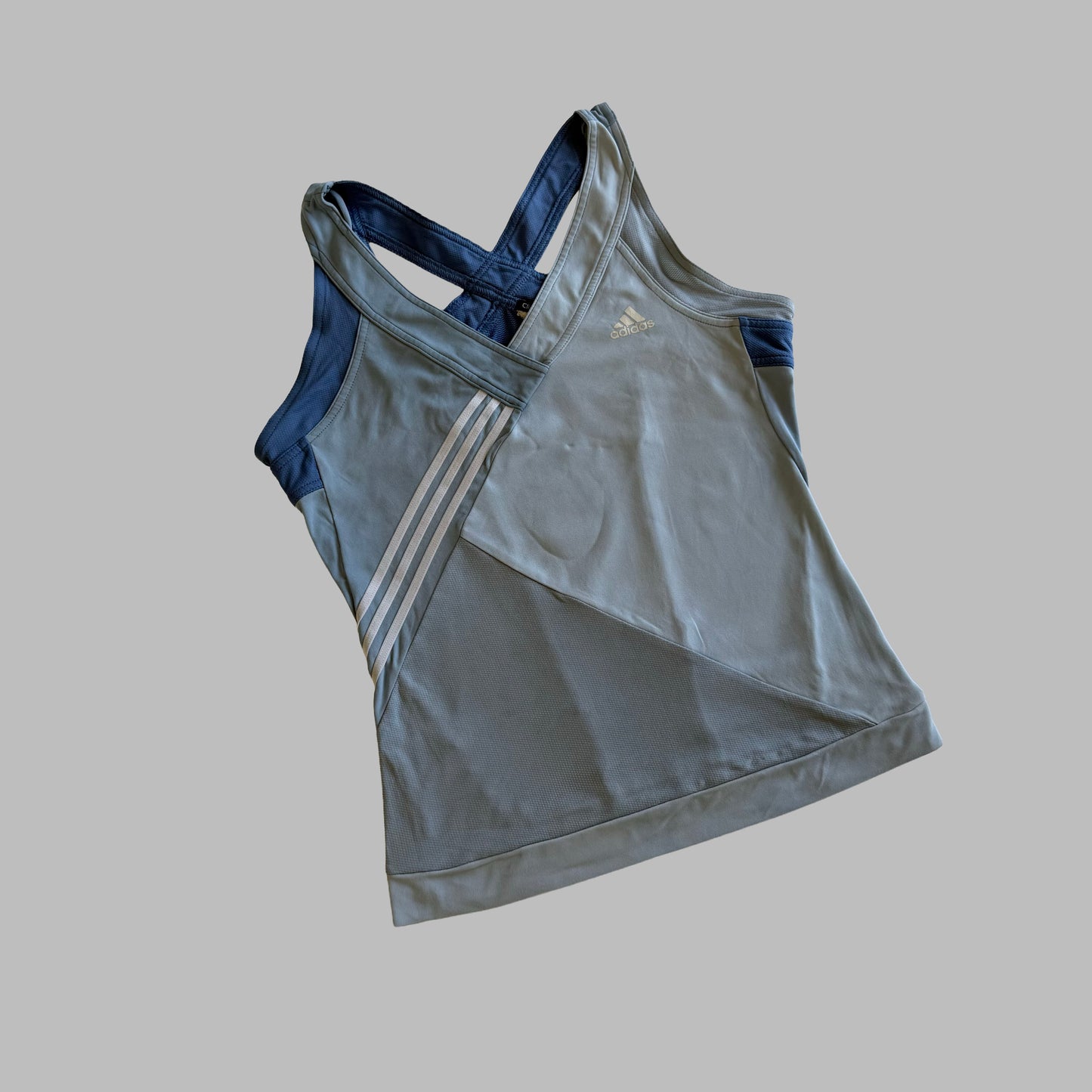 Y2K Adidas Panelled Activewear Tank - M