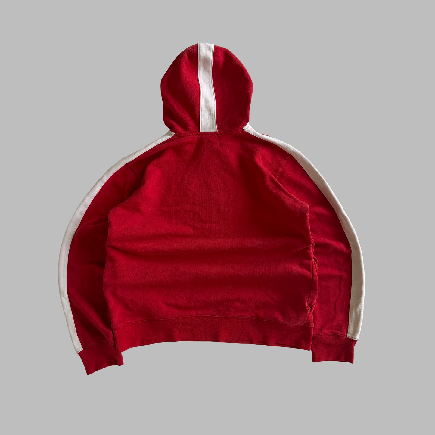 Y2K Nike Spell Out Striped Hoodie - M