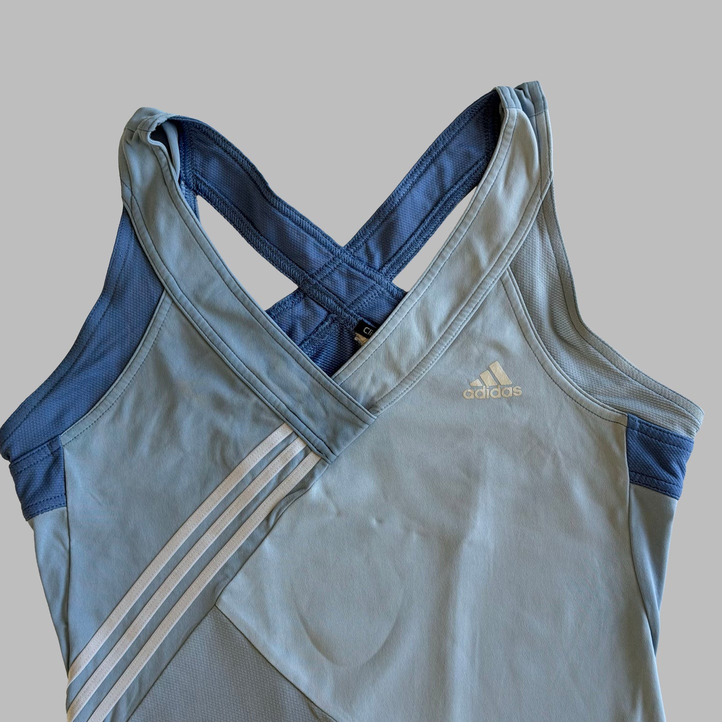 Y2K Adidas Panelled Activewear Tank - M