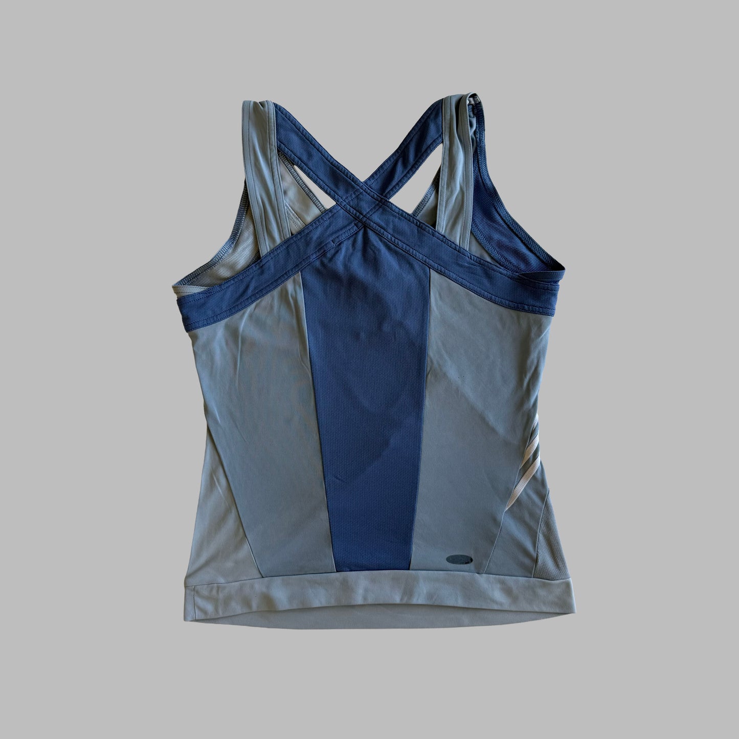 Y2K Adidas Panelled Activewear Tank - M