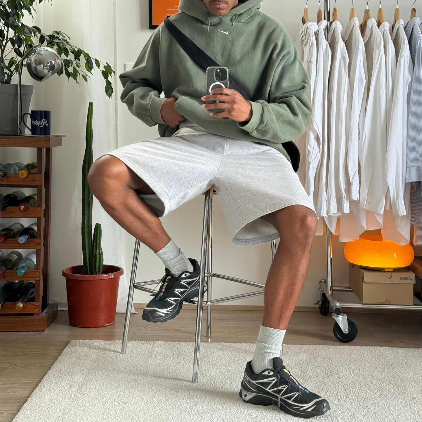 Rare 90s Nike Centre Swoosh Hoodie - XL