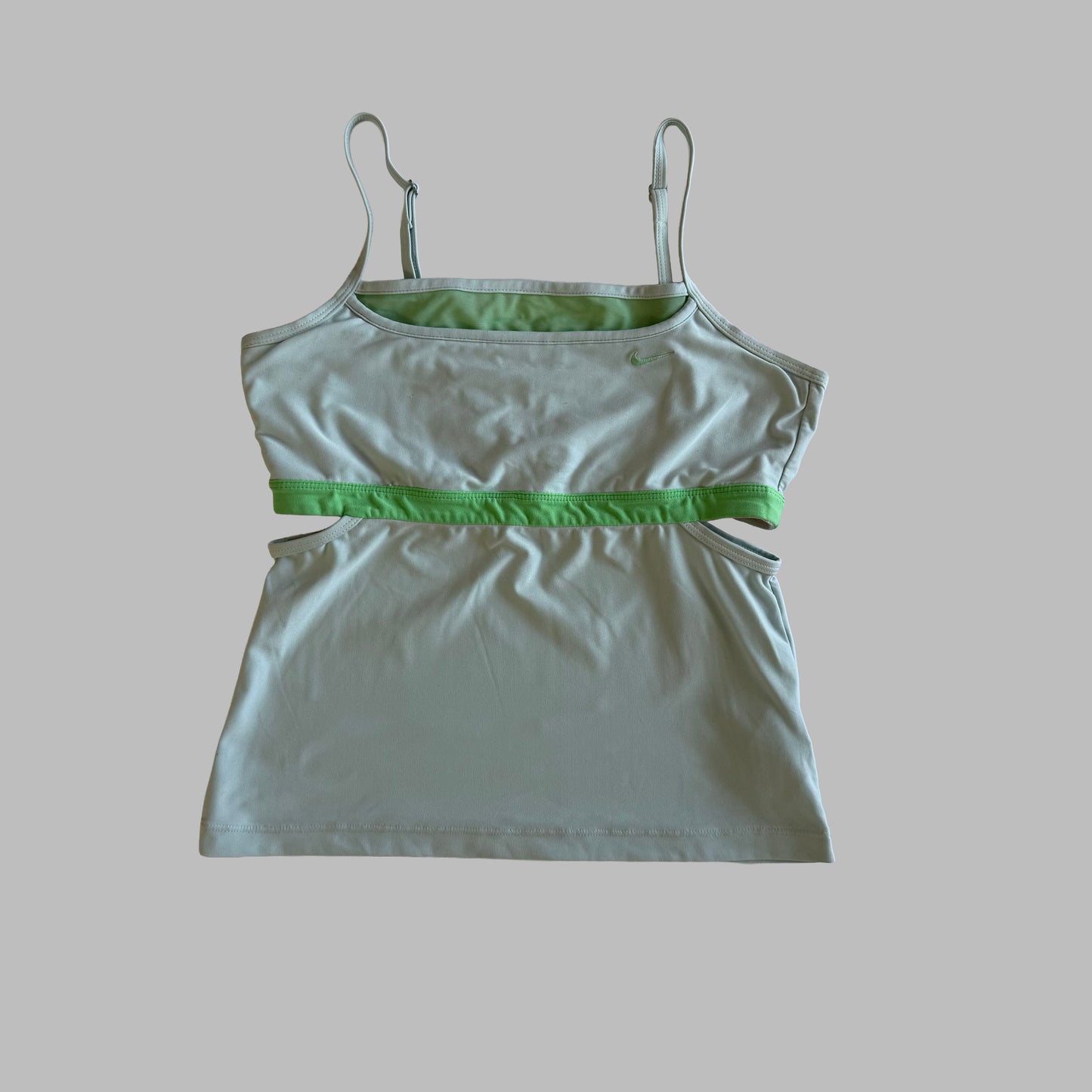 Y2K Nike Panelled Slit Activewear Tank - S