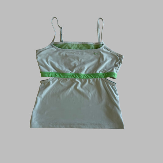 Y2K Nike Panelled Slit Activewear Tank - S