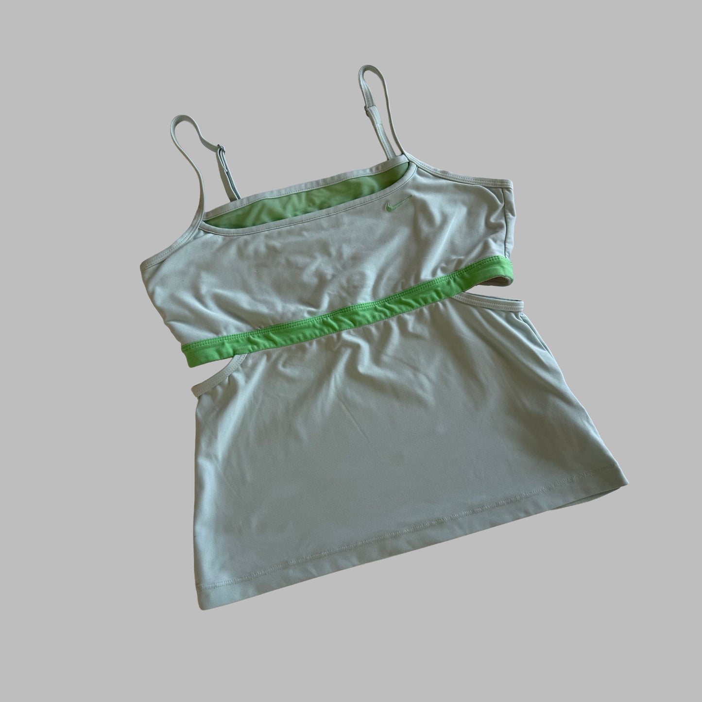 Y2K Nike Panelled Slit Activewear Tank - S