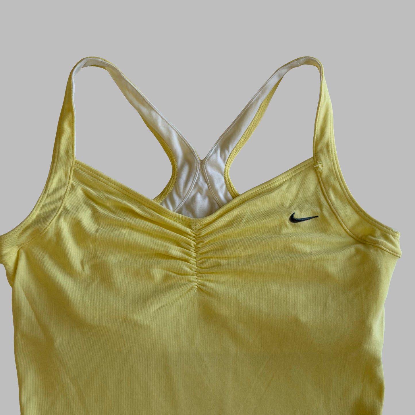 Y2K Nike Asymmetrical Panelled Activewear Tank - S
