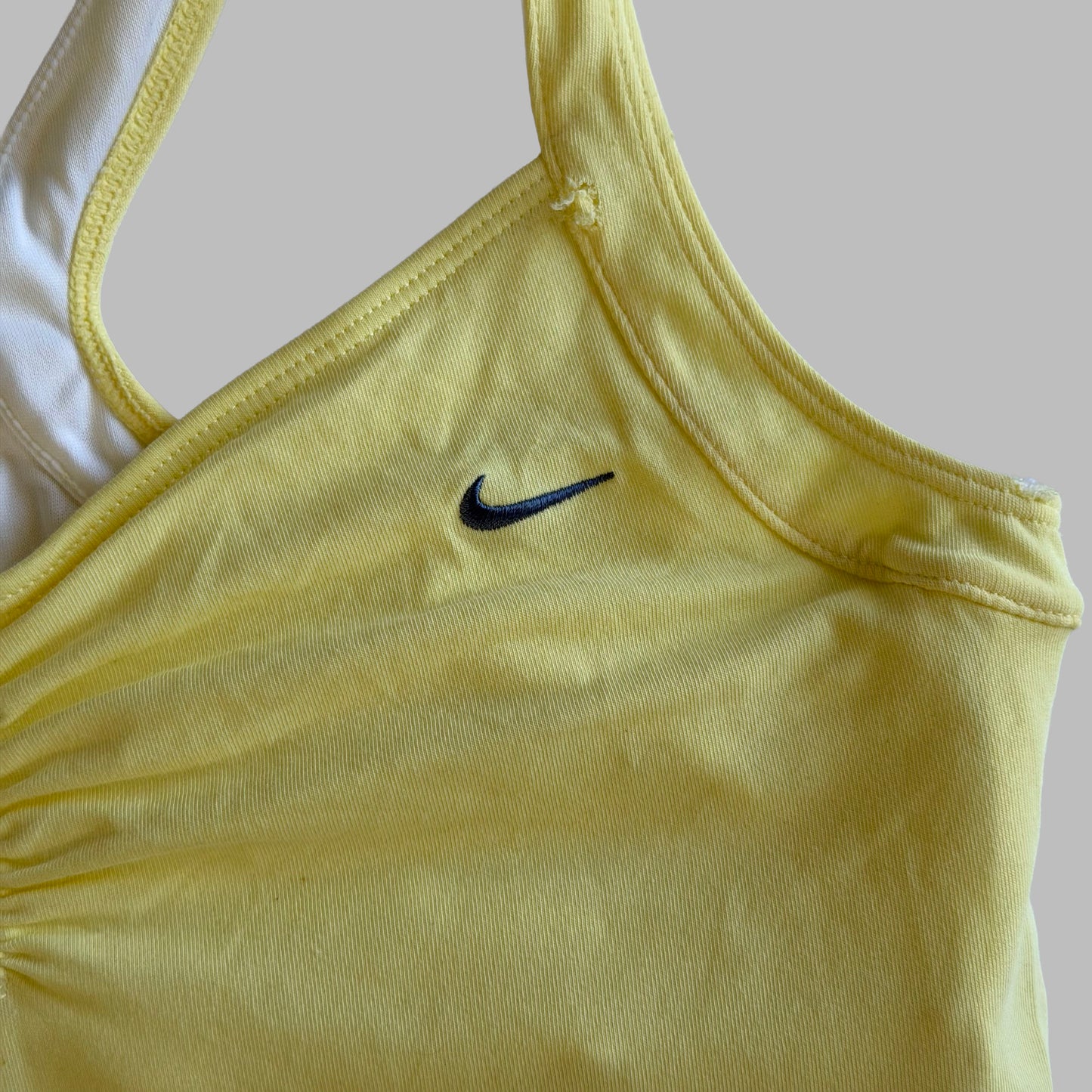 Y2K Nike Asymmetrical Panelled Activewear Tank - S