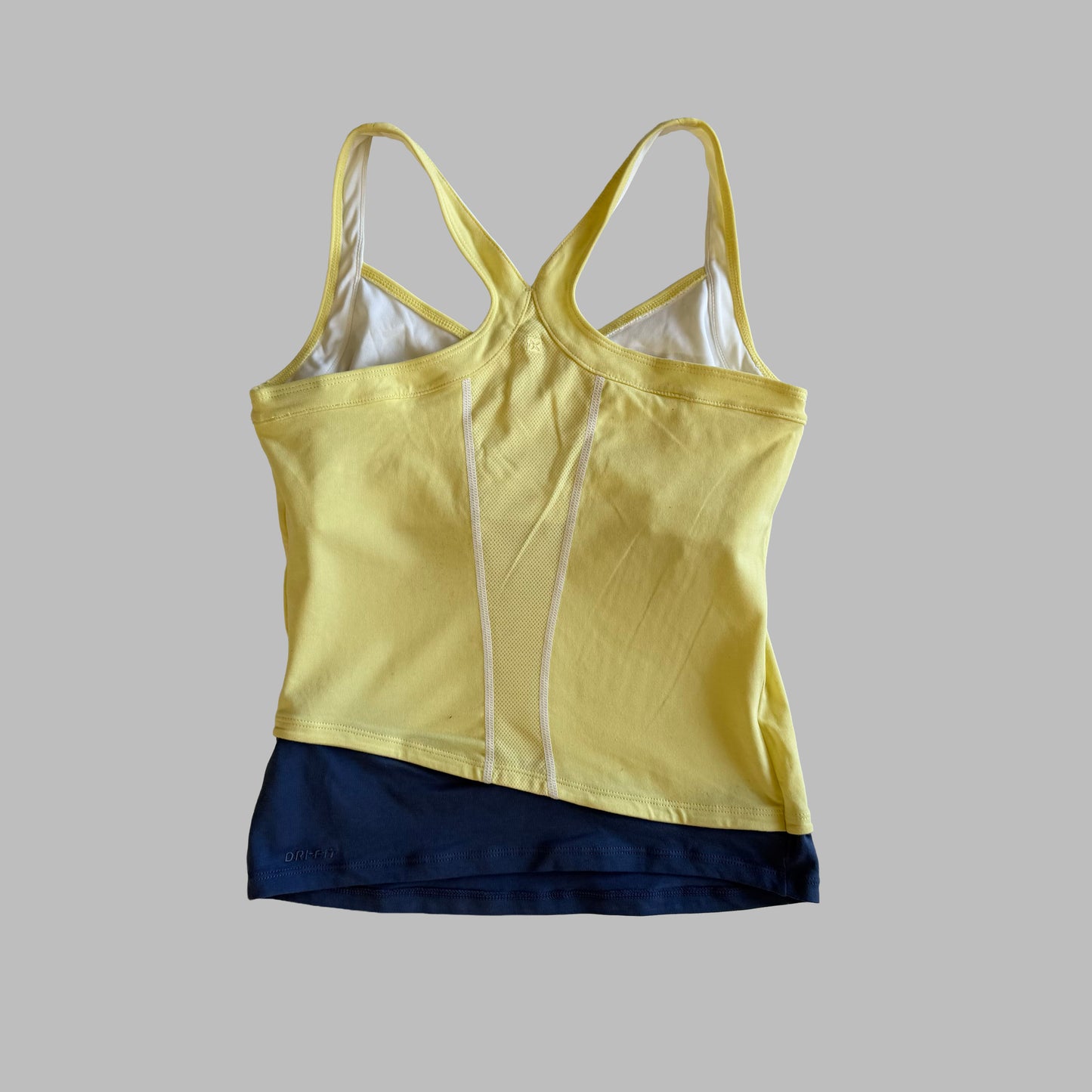 Y2K Nike Asymmetrical Panelled Activewear Tank - S