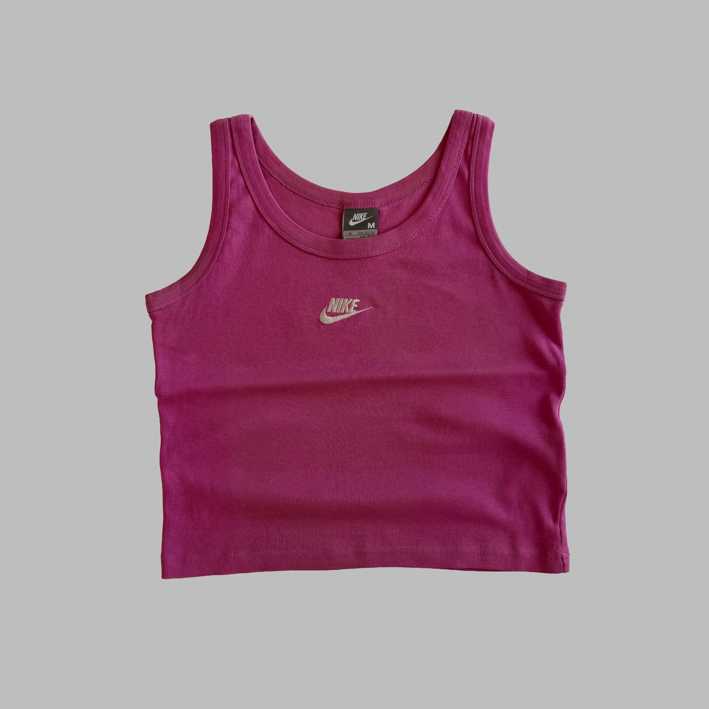 Y2K Nike Embroidered Fitted Tank - M